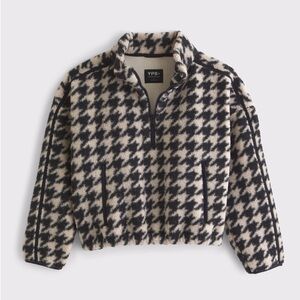 YPB Abercrombie Black and Cream Houndstooth Sweatshirt